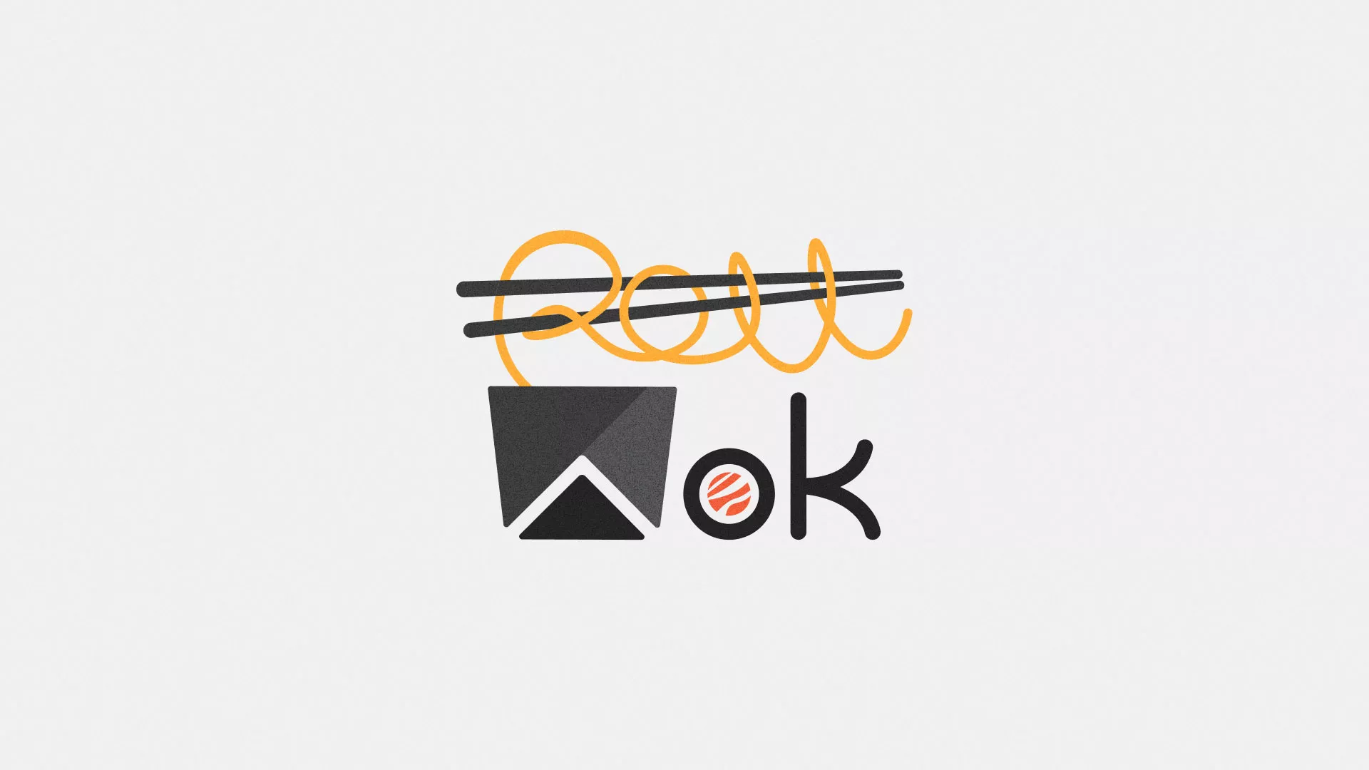 Разработка логотипа суши-бара «Roll Wok Club» в Новоалександровске